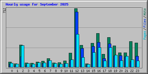 Hourly usage for September 2025