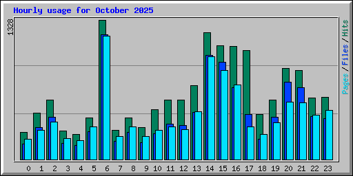 Hourly usage for October 2025