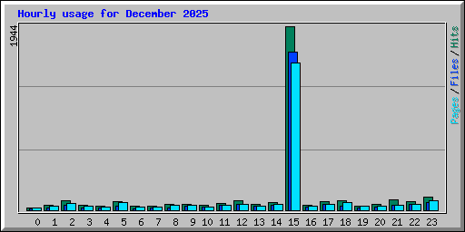 Hourly usage for December 2025